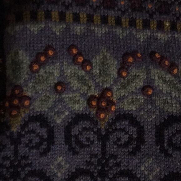 Coldwater Creek Blue Shetland Wool Sweater, XL - Picture 4 of 6